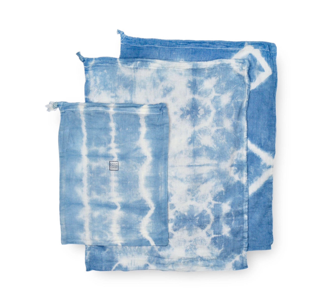 Shibori Reusable Produce Bags - Set of 3