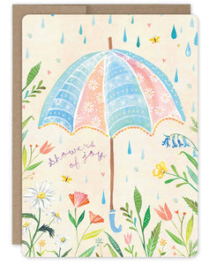 Umbrella Quilt Baby Shower Card