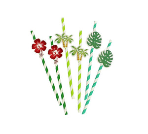 Tropical Paper Straw Set