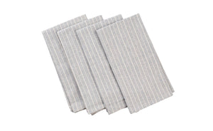 Set of Cotton Napkins - Grey Striped