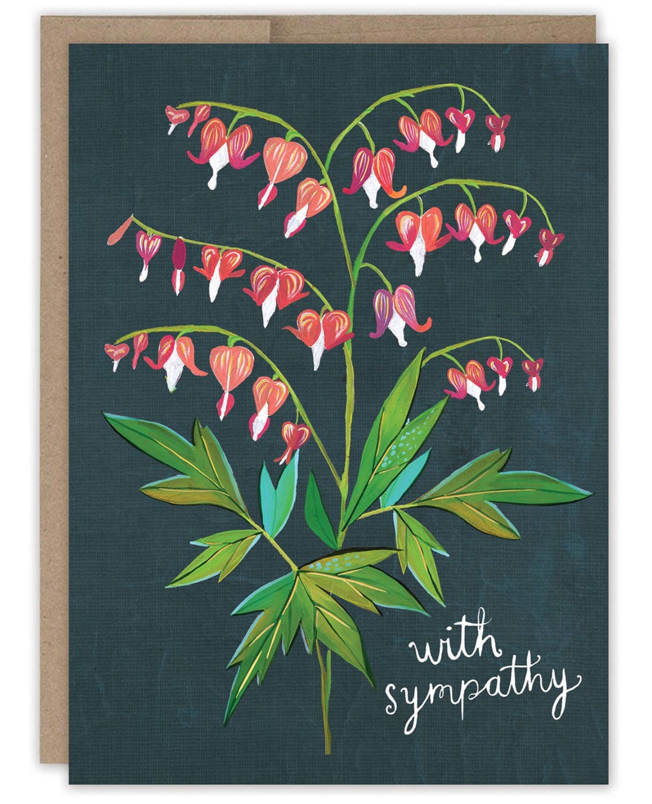 Bleeding Hearts Sympathy Card