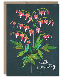 Bleeding Hearts Sympathy Card