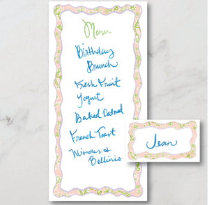 Summer Florals Blank Name Place Card (tented)