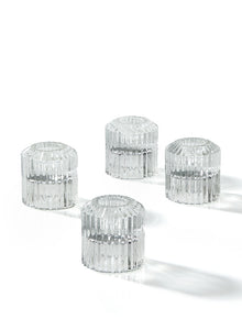 Pleated Glass Candle Holder