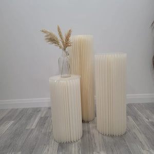 Pleated Paper Pedestal Set