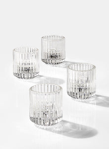 Pleated Glass Candle Holder
